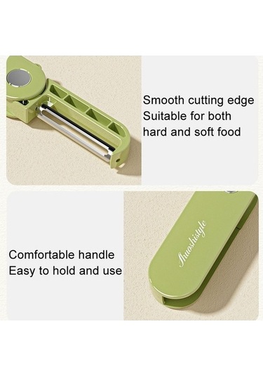 Ulzyvf Cbtx Katlanır Mutfak Bıçağı, Kısa Paslanmaz Çelik Meyve Soyma Aleti Yeşil Yeşil