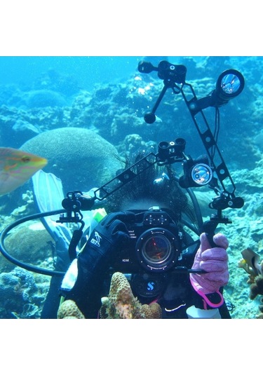 Besthome1 Alüminyum Su Altı Makinesi Işık Braketi - 360 Döner, 1 İnç Klem, 1/4 Vida, Hafif Dayanıklı