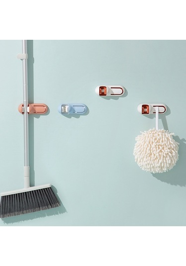 Sones Banyo Tuvalet Paspas Klipsi Duvara Monte Raf Süpürge Paspas Kancası Pembe