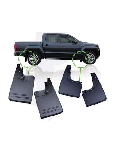 Volkswagen Amarok 2011 - 2020 Model 4'lü Paçalık Çamurluk - Tozl