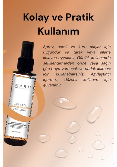 Maru Argan & Collagen Kolay Tarama Saç Bakım Spreyi 150 ML
