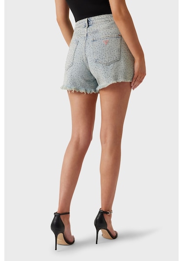 Guess Bayan Short W5gd74 D5lq2 Grbg Açık Mavi Açık Mavi