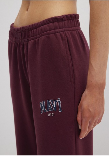 Mavi - Mavi Logo Baskılı Bordo Eşofman Altı 1010757-90705 Bordo