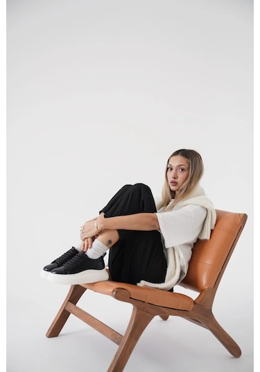 Trendella Kadın Siyah Sneaker Tr01ms05a Beyaz