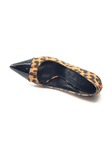 Feles İnce Topuklu Leopar Desenli Stiletto Kadın Ayakkabı Leopar