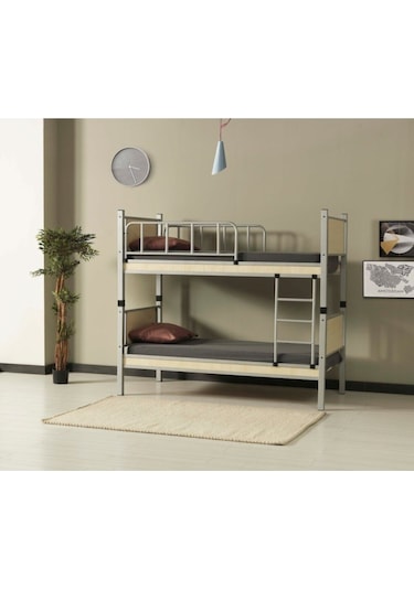 Teknor Genç Çocuk Odası Ahşap Başlıklı 90x200 Metal Ranza