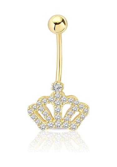 Altın Taşlı Taç Piercing