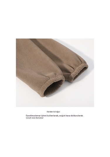 Edwardest Erkek Dört Cepli Dik Yakalı Polar Ceket Gri