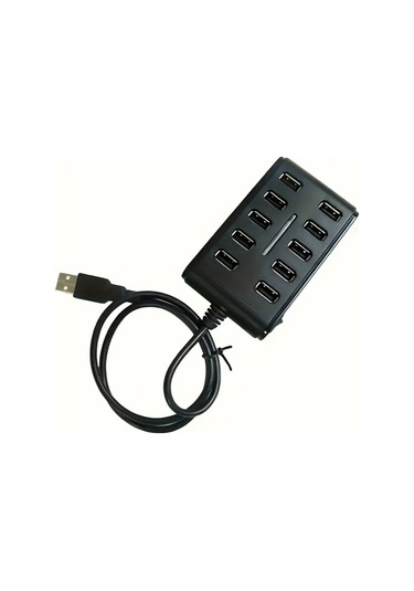 Oldfriend 10'lu Taşınabilir Usb Hub Multiport Adaptör Siyah Abs Yapı 36v Fare Klavye