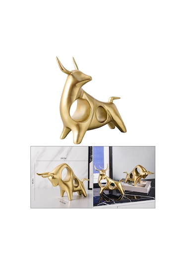 Homyl Sığır Heykel Öküz Yılı Süs Heykelcik Masa Üstü Yapıt B Tarif Edildiği Gibi