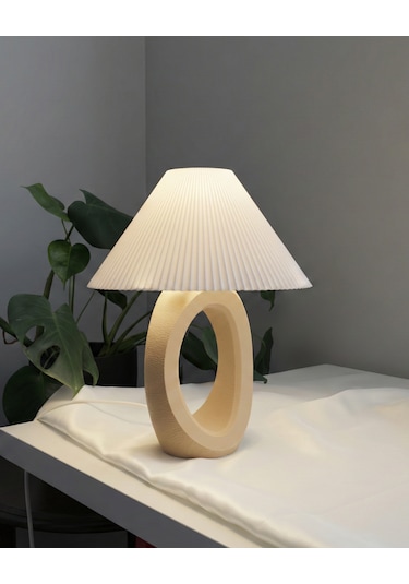 Elana Design Balance Abajur - Bohem Tarzı Abajur Ve Gece Lambası Bej