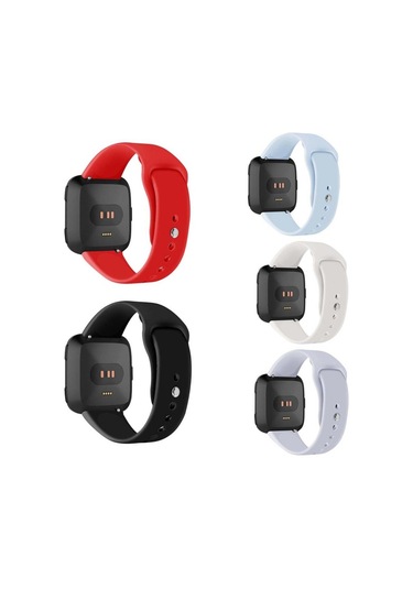 Fitbit Versa Için Spor Düz Renk Yumuşak Silikon Akıllı Saat Kord