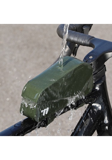 Jeemson Manyetik Kapaklı Su Geçirmez Bisiklet Çantası - 1l Kapasiteli, 600d Tpu, Rüzgar Direncini Azaltan Tasarım, Kolay Kurulum Yeşil