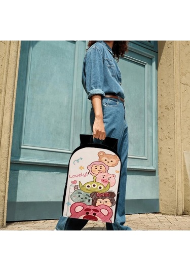 Trendooze Ve Siyah Siyah Sırt Seyahat, Organizasyon Kılıfı Kawaii Karikatür, İş, İçin Gençler Dizüstü Çoklu Çantası, Bölmeleri, Bilgisayar Abd27 15.6 Ni Siyah