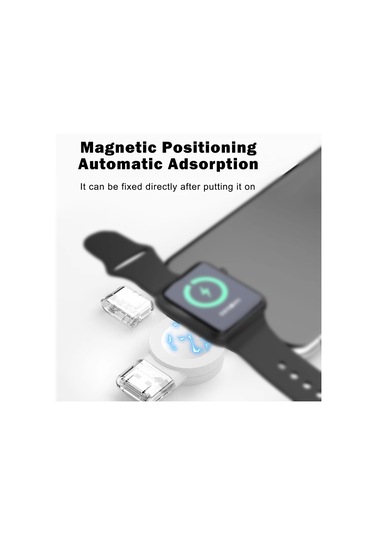 Honmex iOS Watch Uyumlu Tüm Serileri İçin 5w Manyetik Kablosuz Şarj Cihazı, Akıllı Sıcaklık Kontrolü, 2 Saat Tam Şarj, Siyah Abs Plastik, Type-c+usb