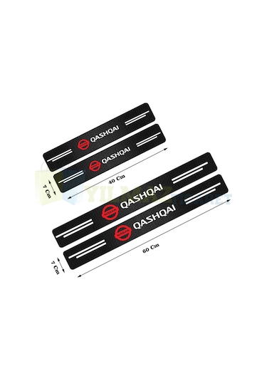 Nissan Qashqai Karbon Kapı Eşiği Koruma Oto Sticker 4 Parça