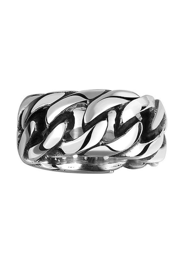 Şık Parmak Yüzük Pürüzsüz Serin Rahat Us 13 Gümüş