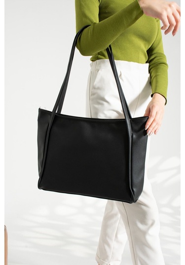 Nou Çift Saplı Salaş Model Vintage Shopper El Ve Omuz Çantası