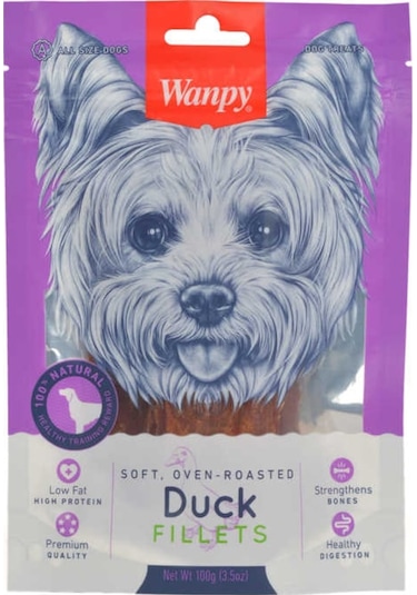 Wanpy DA-12S Gerçek Ördek Fileto Köpek Ödülü 100 G