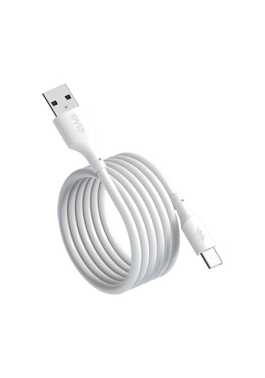Dvıp L24 6A 100 W Usba To Type-c Hızlı Şarj Ve Data Kablosu Beyaz 1 M