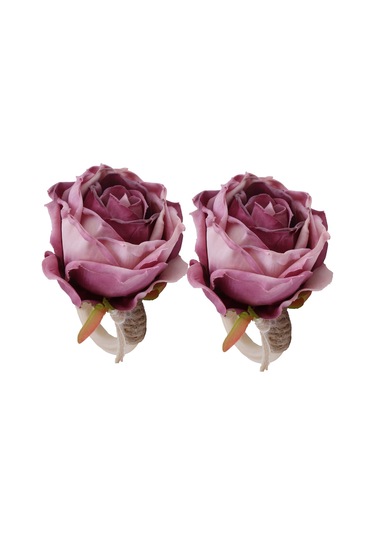 Springsun 2 Adet Mor Simülasyon Çiçekli Servis Peçete Kalkanı - Çiçek Desenli Masa Dekorasyon Aksesuarı Cjk-6620