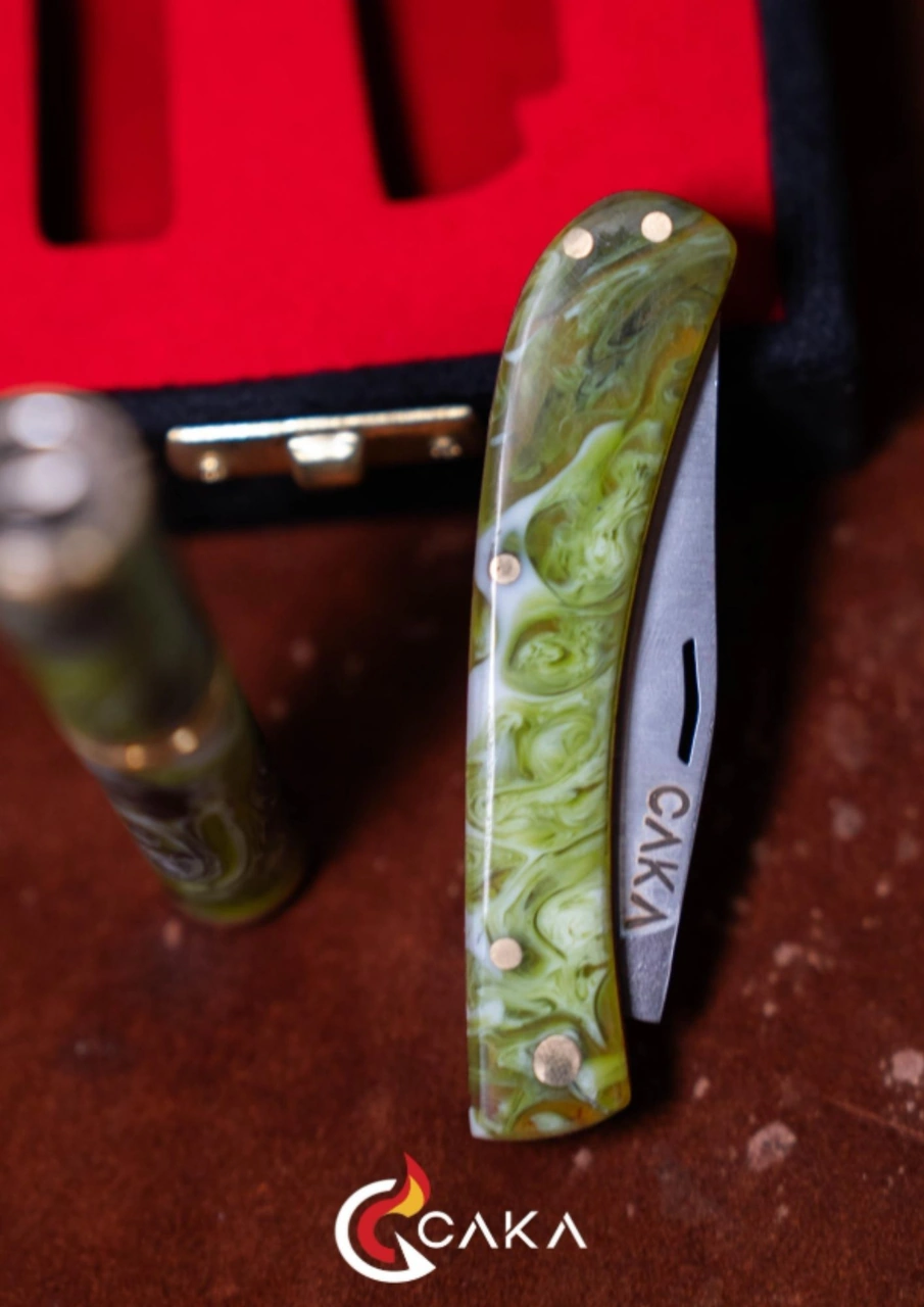 Caka Lighter Orıgın Premium Çakı & Çakmak Seti Yeşil Serisi Yeşil