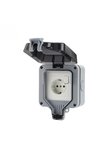 Dış Mekan Prizi, Tekli Su Geçirmez Prizi Ip 66 Topraklamalı Dış Priz