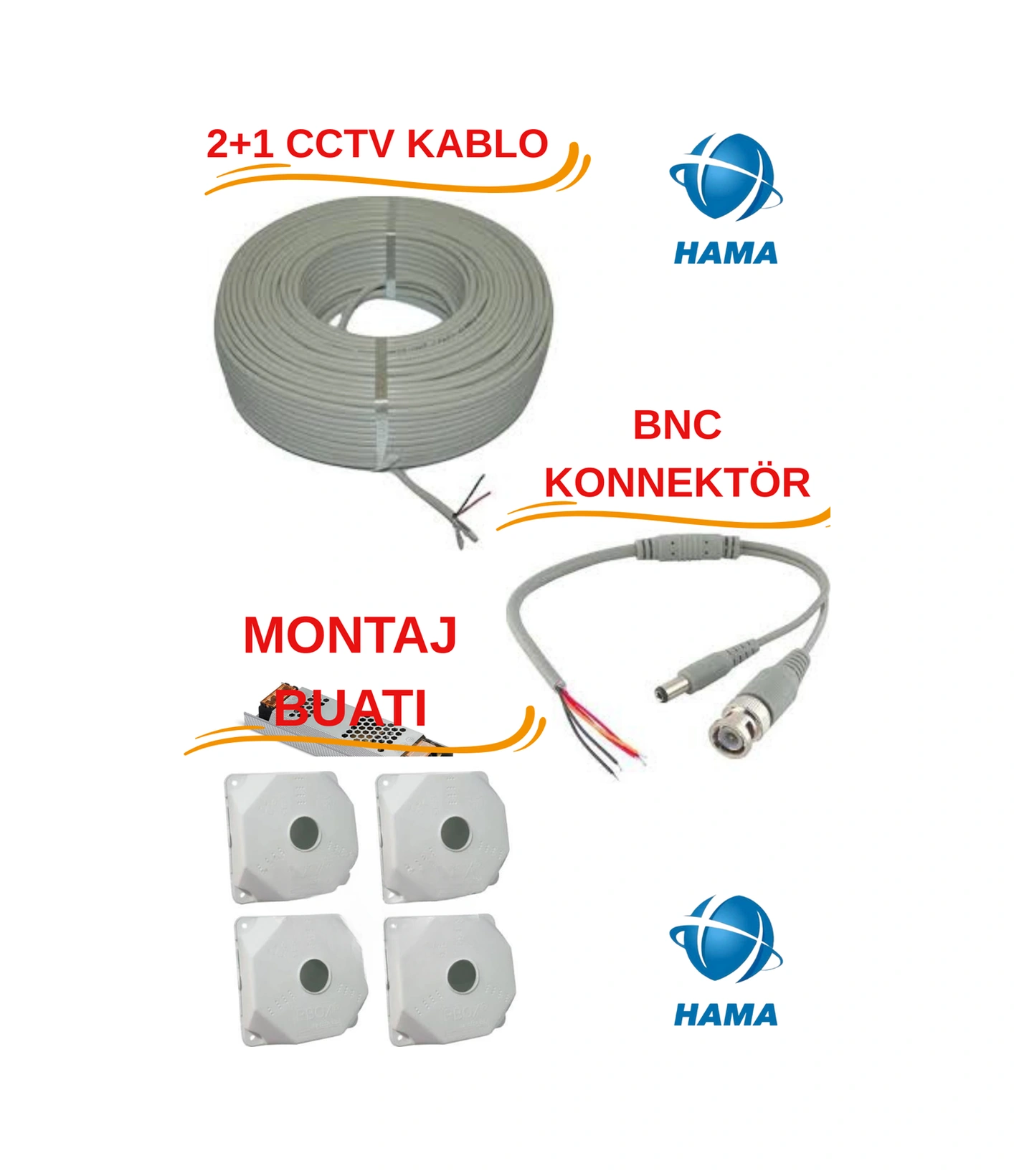 Snrelk 19'' Monitör 5mp Lens 4'lü Warm Lıght Gece Renkli 320 Gb Güvenlik Kamerası Set