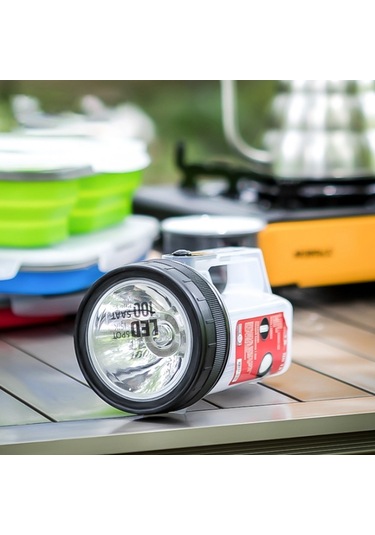 Campout Dış Mekan Çok Fonksiyonlu Led El Feneri Enerji Tasarruflu Süper Parlak Kamp Işık Su Geçirmez Taşınabilir Projektör Siyah