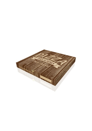 Baskılı Pizza Kutusu 24x24x4 Cm 100 Adet