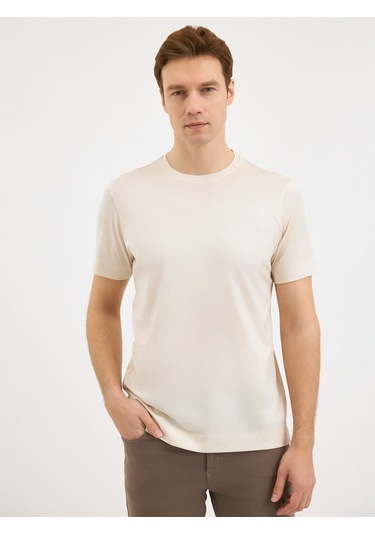 Karaca Erkek Modern Fıt Tişört-ekru 11.25s.06.607 Ekru