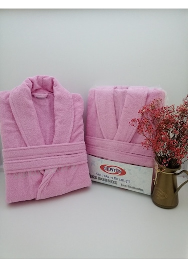 Sertay Havlu %100 Pamuk Bukle Lüks Tek Bornoz S0057 Pudra