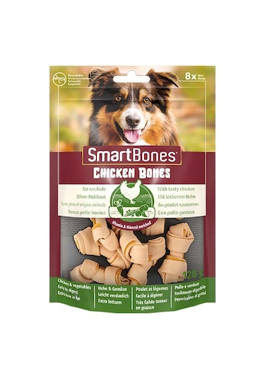 Smartbones Tavuklu Mini Düğüm Köpek Ödül Kemiği 8'li 128 G