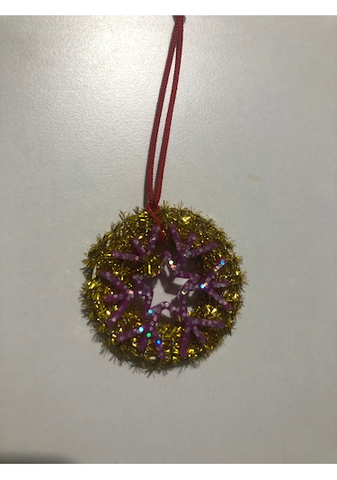 Sarı Simli Yılbaşı Süsü