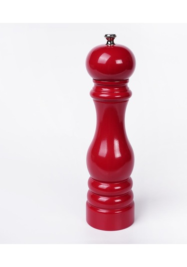Bordo Ahşap Tuz Ve Karabiber El Değirmeni Öğütücü Grinder 22 Cm Bordo