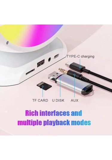 Blue Spectrum YS 110 RGB Led Işıklı Karaoke Mikrofonlu Taşınabilir Kablosuz Hoparlör