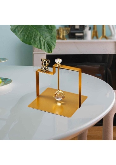 Trendooze Çiftlik Evi İçin Altın Renk Çok Amaçlı Peçetelik Oturma Odası Altın