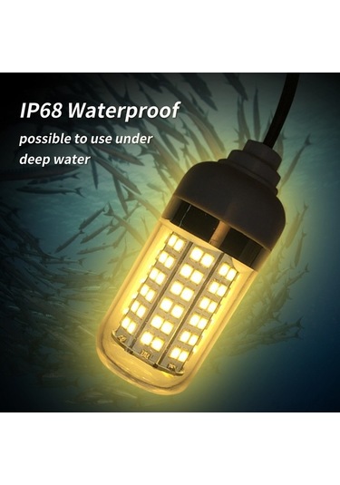 Trendooze Su Lamba Kablo Işığı Ip68 İle Daldırılabilir Cazibe Bulucu Balık Balık Bait Avlama Altı 5w 5m/16.4ft 12-24v 108led'li Df