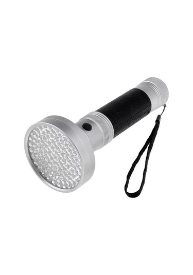 Createtech Uv Ultraviyole Suntek Led Işık Gümüş Feneri El Blacklight 395nm 100 Cq Gümüş