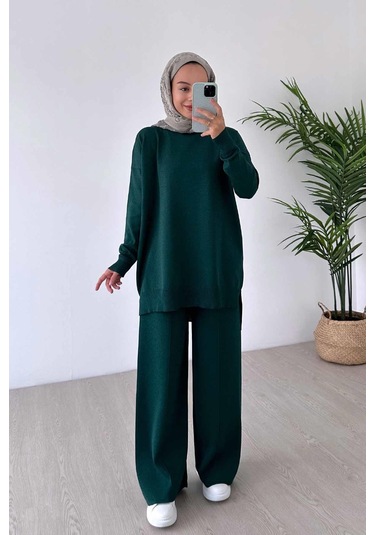 Kahijab Işıltılı Merserize Takım - Zümrüt Zümrüt
