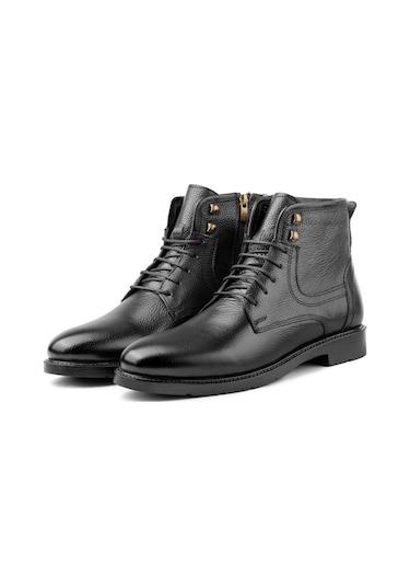 Rico Hakiki Deri Bağcıklı Kauçuk Taban Erkek Bot, Bağcıklı Bot