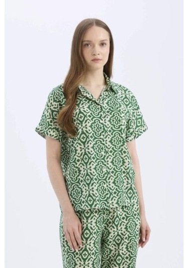 DeFacto Regular Fit Desenli Kısa Kollu Gömlek C9621AX25SPGN698