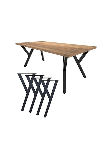 Bin1Fırsatt Metal Ayak 4 Lü Y Model Masa Ayağı Yemek Çalışma Masası Ayakları