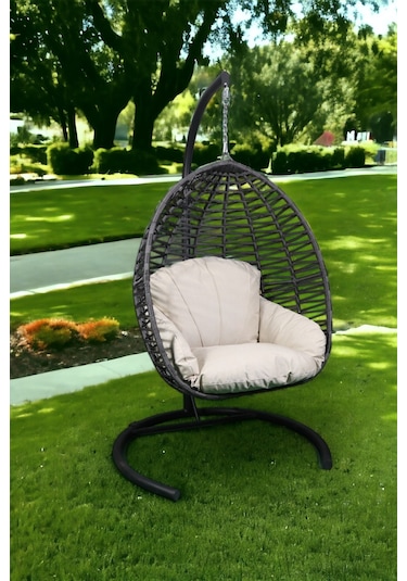 Monalin Home Garden Sofya Makrome El Örgüsü Balkon & Teras & Bahçe Salıncağı Antrasit - Gri Monalin Home Garden Sofya Makrome El Örgüsü Balkon & Teras & Bahçe Salıncağı Antrasit - Gri