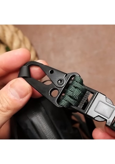 Besthome1 Dağcılık Tokalara Sahip Ağır Hizmet Tırmanma Karabina 32mm Siyah Siyah