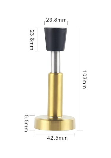 Yaozixa 2 Adet Yapışkanlı Kapı Durdurucu - Paslanmaz Çelik Hidrolik Süspansiyonlu, 4 Inç