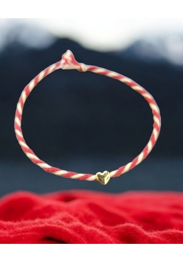 Marteniçka Gold Kalp Minimist Şans Bileklik Seti 2 Adet Gold