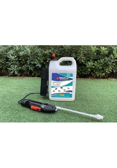 Kulsan Tetracon Ultra Hamam Böceği Pire Karasinek Sivrisinek Kene Akrep Böcek İlacı 5 L + Uygulama Pompası