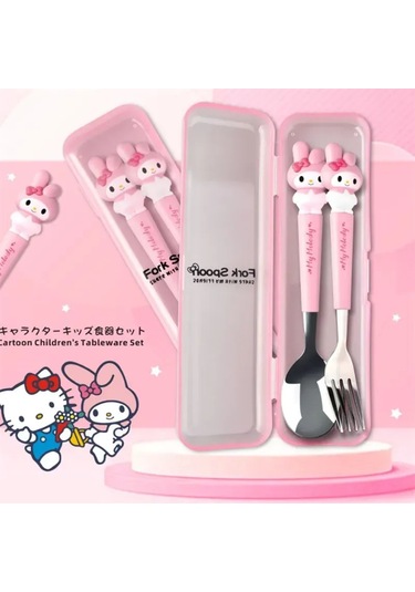 Kangvka Çocuklar İçin Emekli Yemek Takımı - Çocuk Dostu Paslanmaz Çelik Ve Gıda Seviyesi Silikon - Spoon Ve Fork - Unisex - Renkli Tasarım Sarı