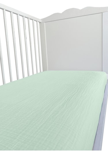 4 Katlı Müslin Bebek Nevresim Takımı Uyku Seti %100pamuk Mint